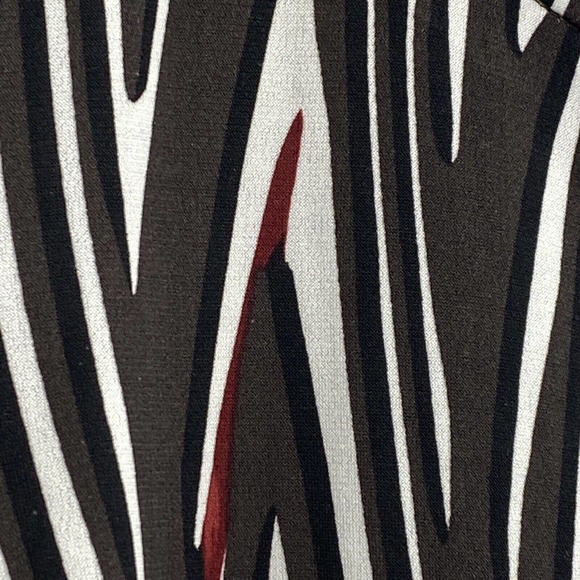 Chicos 3 Beaded Neck line Shift Dress Zebra Striped 3/4 Sleeve Size XL - Picture 5 of 13